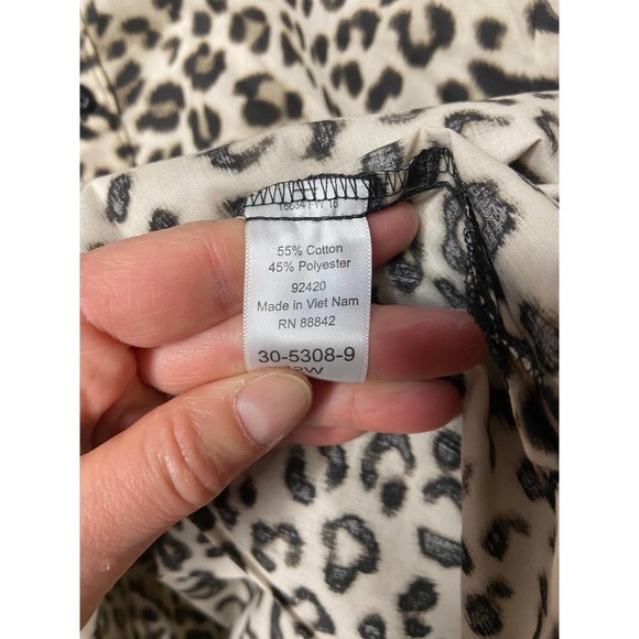 NWOT Roaman's Animal Print Button Up Tunic Shirt Size 12W - Picture 5 of 7